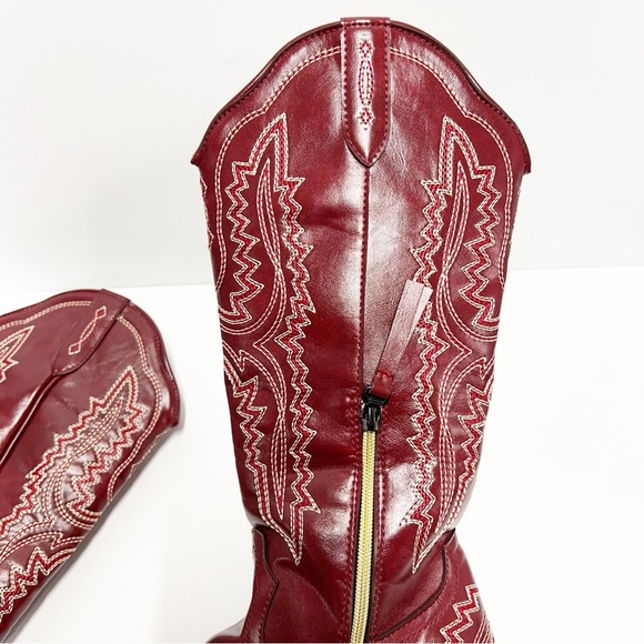 Women’s Red Cowboy Boots Western Cowgirl size EU 38 women’s 7.5 - Picture 10 of 11